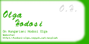 olga hodosi business card